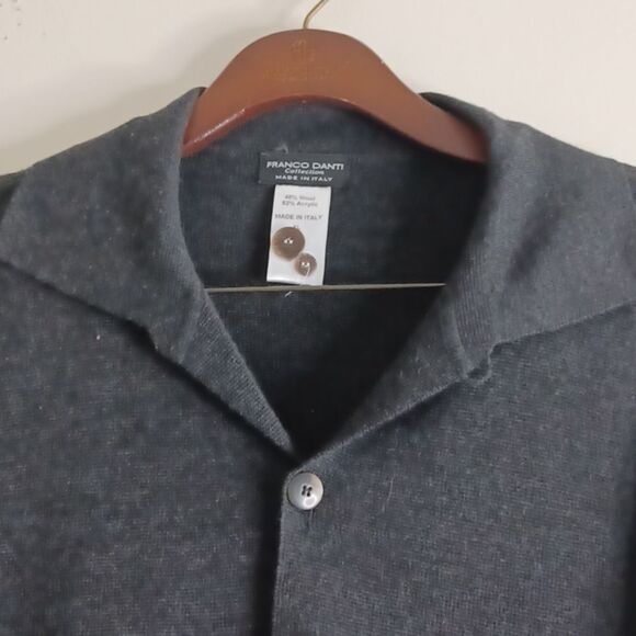 Men's Gray Button-Up Sweater - Picture 6 of 14